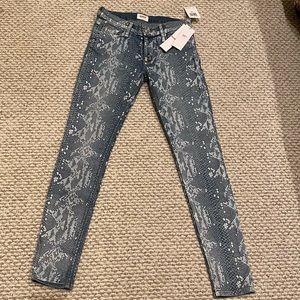Hudson mid rise Nico pattern skinny jeans